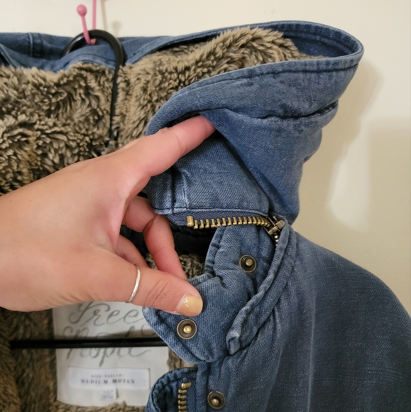 Free People Quilted Coat with fur - Picture 7 of 13